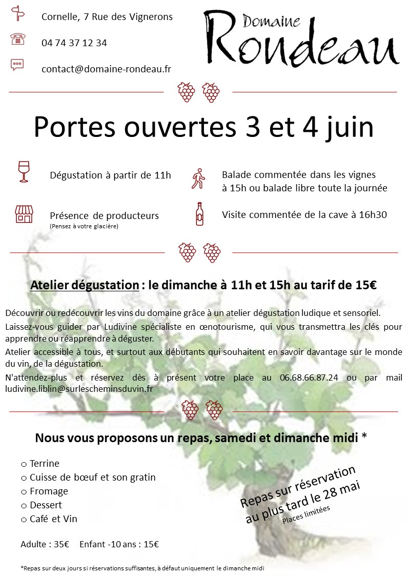 AFFICHE PORTES OUVERTES 3 ET 4 JUIN